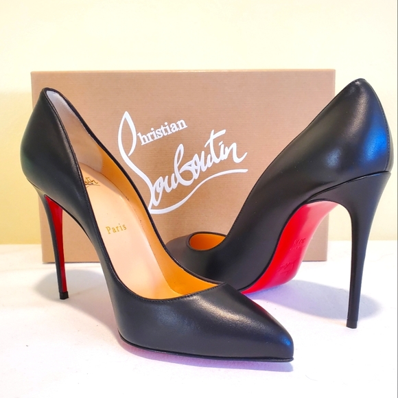 Christian Louboutin Shoes - NWT$775 Louboutin Pigalle Follies Leather 100mm Red Sole High-Heel Black Pumps